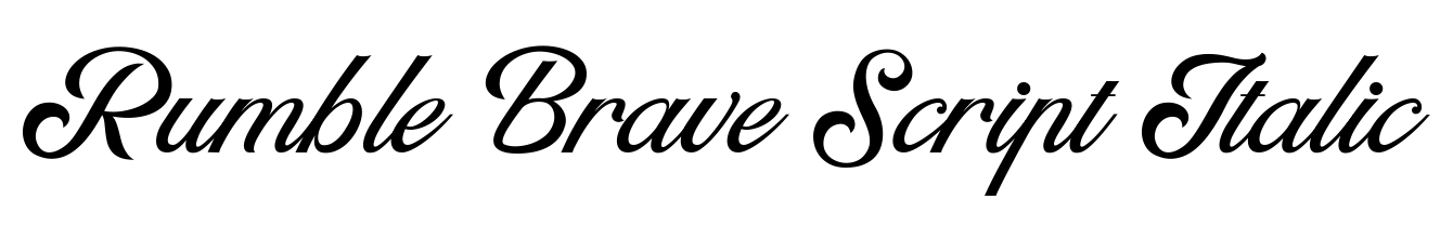 Rumble Brave Script Italic